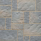 Techo-Bloc Blu 60 Slab Paver in Champlain Grey Color with Slate Texture, Sold by the Row of 10.62 Square Feet